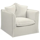 White Linen Armchair